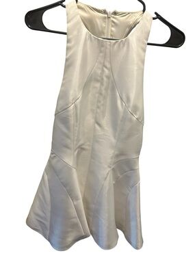 AKIRA White Satin Dress with Black Label